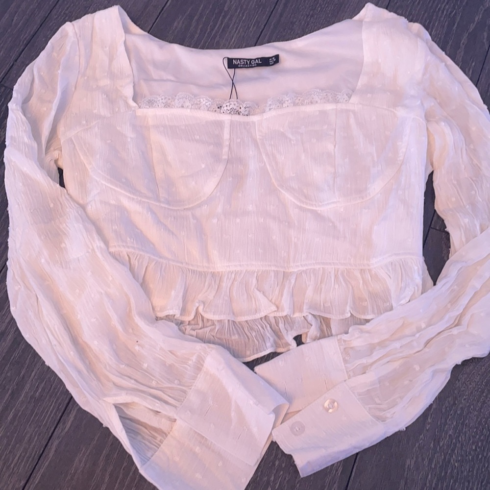 Nasty Gal White Blouse Brand New with Tags